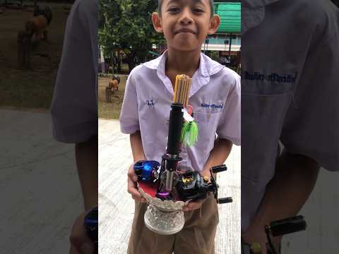 พานไหว้ครูออฟชั่นตกปลาจัดเต็ม🤣ของเด็กป.6 #กดติดตามด้วยนะครับ #จังหวัดตาก #ตกปลา #ลอคเบ็ด