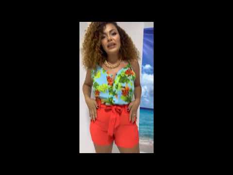 Blusa com Estampa Florida em Crepe