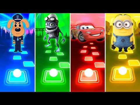 Coffin Dance - Sheriff Labrador vs Crazy Frog vs Lightning McQueen vs Minions - Tiles Hop