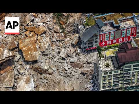 Landslide in China buries homes and forces hundreds to evacuate