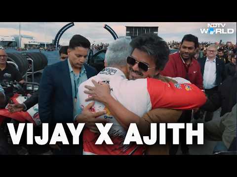 Vijay Ajith Hugging Video | CM Vijay Hugs, Meets Ajith Kumar In UK Ahead Of Silverstone Race