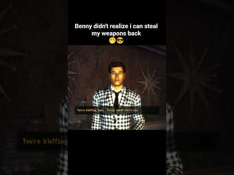 Benny didn't realize I stole my weapons back ๐๐คญ #fallout