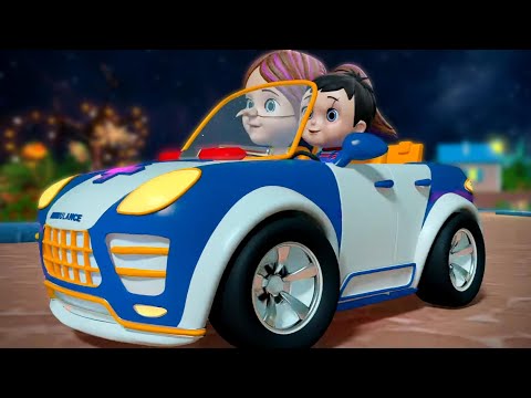 Halloween Wheels On The Ambulance & More Vehicle Cartoon Videos for Kids