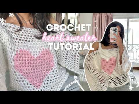 how to crochet a heart sweater (any size!) | beginner-friendly tutorial with free pattern