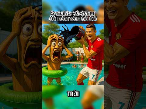 Ronaldo và Tung Tung Tung Sahur bị đuổi khỏi bể bơi | MOCHI TV #Kechuyen #Cartoon #Story