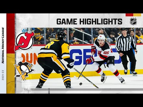 Devils @ Penguins 2/24 | NHL Highlights 2022 video clip