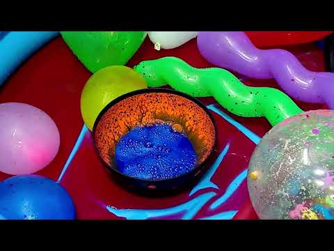 Swimming Tub balloons color bowl water balloon snake balloon color ballon popping balloons Video #14