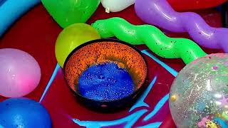 Swimming Tub balloons color bowl water balloon snake balloon color ballon popping balloons Video #14