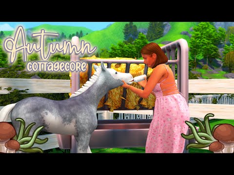 Autumn Cottagecore #13 COTTAGE ANIMALS 🍂Sims 4 Cottage Living during Fall🍂 LIVE