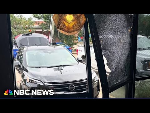 YouTube video thumbnail: Food Influencers Filming as Car Plows Into Restaurant, Sending Them Flying