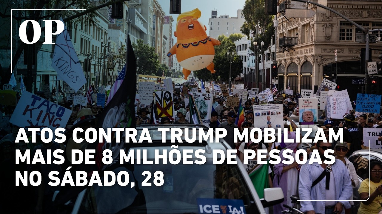 Mais de 8 milhões de pessoas vão às ruas em protestos contra o governo Trump neste sábado 28