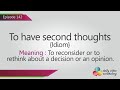Understanding Second Thoughts