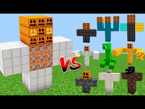 GOLEM DE HIERRO ALFA MUTANTE contra todos los jefes de Minecraft - Batalla de mods video