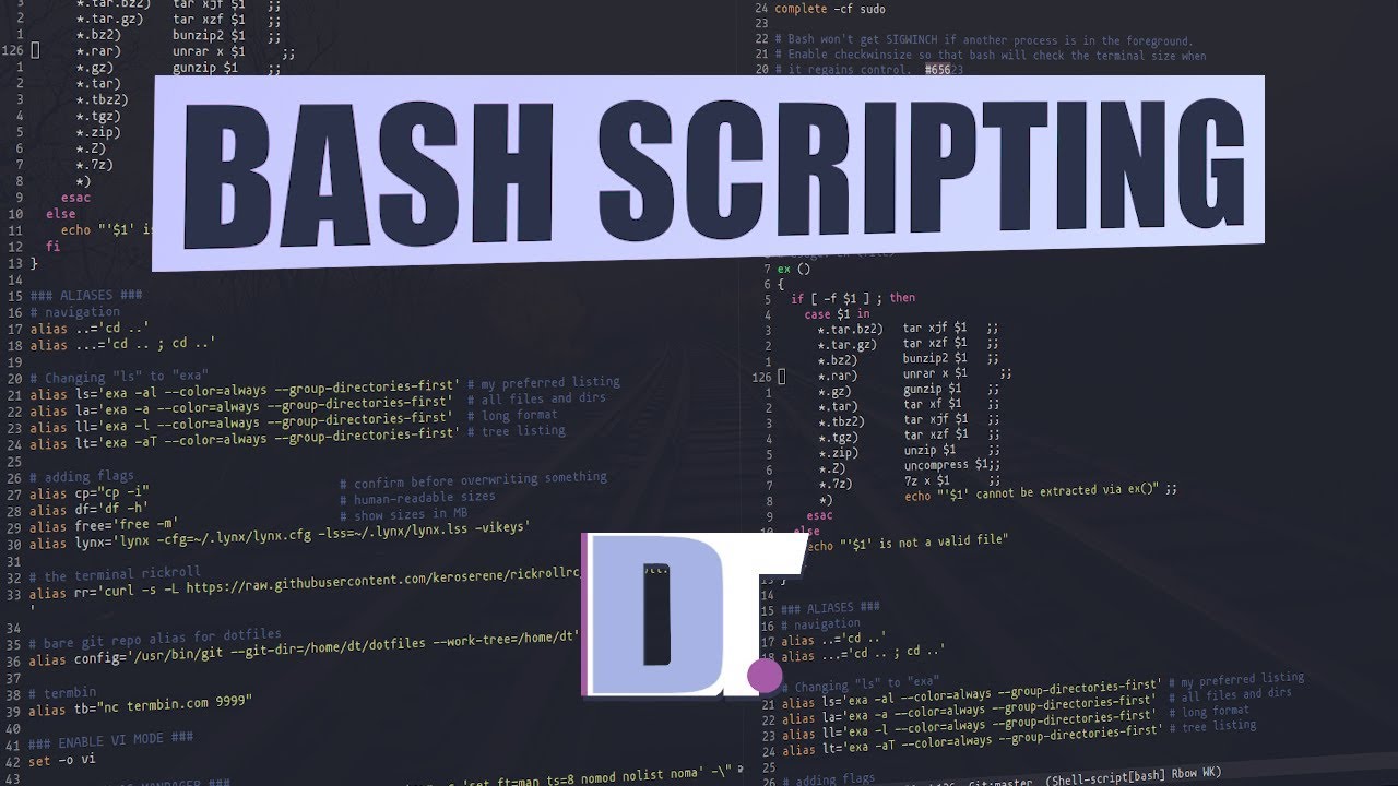 Completing Our Bash Script - More With Variables, Arrays And If-Then Statements DistroTube