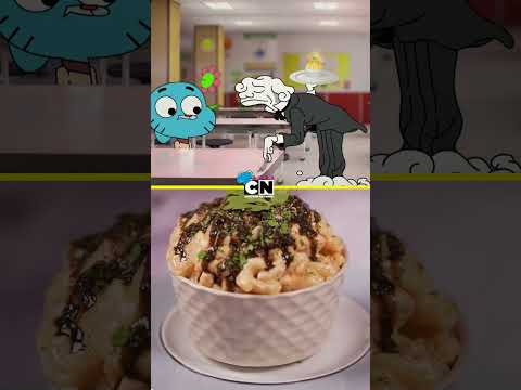 قائمة طعام #كرتون_نتورك | الماك آند تشيز من عالم #غامبول المدهش الغريب 🤤 @fatafeat