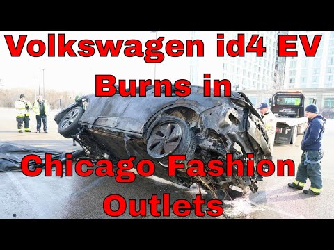 Electric vehicle catches fire in parking garage of suburban Chicago mall Fashion Outlets