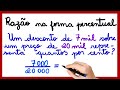 Porcentagem e Razões em Matemática