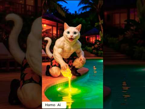 القط دا حط دواء سرى عشان يتخلص من الاسد😲...شوف النهايه😱#viral