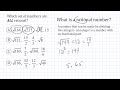 Rational and Irrational Numbers
