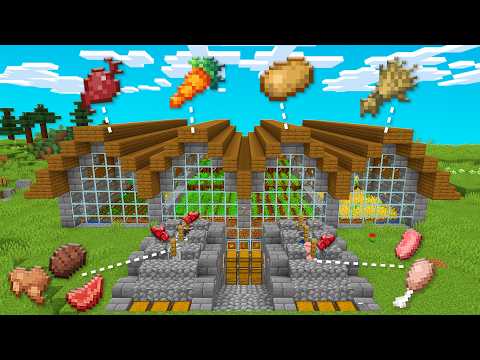 ✔️ FARM DUPLA DE COMIDA FÁCIL para INICIANTE no MINECRAFT SURVIVAL
