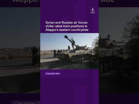 Syrian and Russian air forces strike rebel-held positions in Aleppo's eastern countryside
