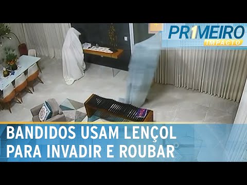 Flagra: criminosos usam lençol na cabeça para furtar casa | Primeiro Impacto (04/06/24)