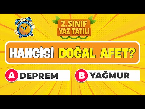 🎯 2. Sınıf Yaz Tatili Testi! 🔥 | Tüm dersler + 40 Soru ile Genel Tekrar 🏖️