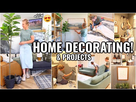 HOME DECORATING & PROJECT IDEAS!!😍 DECORATE WITH ME | DECORATING AND ORGANIZING MOTIVATION