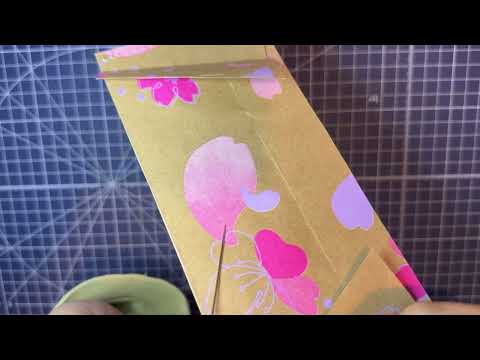 作業動画スタバの紙袋の長財布④