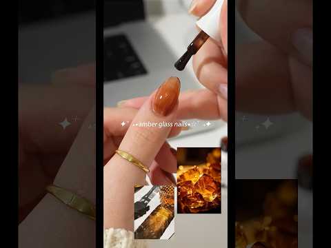 I Can’t Believe How Good These Amber Glass Nails Look 🤯✨