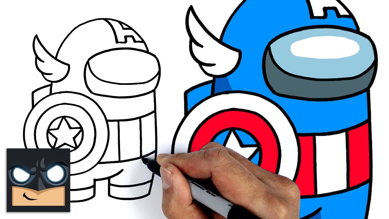 How To Draw Captain America - Among Us