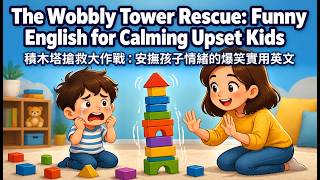 積木塔搶救大作戰：安撫孩子情緒的爆笑實用英文