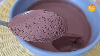 Mousse caseiro com chocolate em pó de liquidificador Simples e fácil