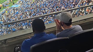Backstage: Eminem, Barry Sanders, Mr. Porter & Paul Rosenberg in Lions vs. Bears at Ford Field 09/14