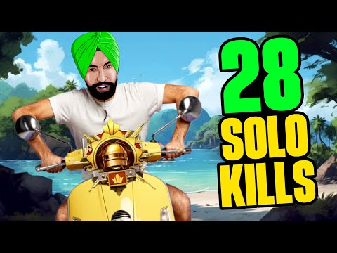 28 Solo Finishes in BGMI 3.5 Update | Masterclass Gameplay