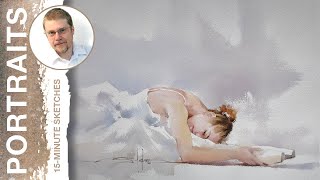 #312 - Ballerina (Watercolor Portrait Demo)