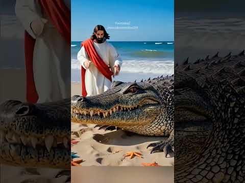 Jesus Saved Baby From Big Crocodile Mouth #shorts #jesus