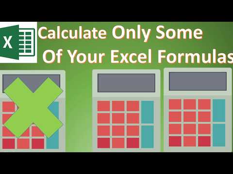 Calculate Only Some Of Your Workbook’s Formulas - Excel Tip