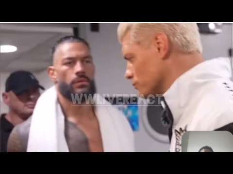 Roman Reigns confront Cody Rhodes backstage off air after - <strong>WWE</strong> RAW &amp; <strong>SMACKDOWN</strong>