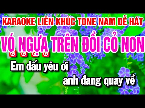 Liên Khúc Karaoke – Nhạc Sống Tone Nam – Vó Ngựa Trên Đồi Cỏ Non