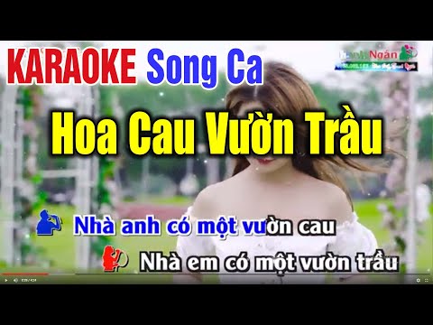 Hoa Cau Vườn Trầu Karaoke Song Ca | Karaoke Nhạc Sống Thanh Ngân#