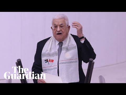 Palestinian president says he will visit Gaza during address to Turkish parliament