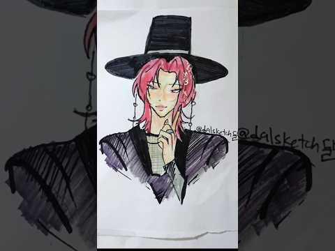 🌸 Romantic Vibes | Saja Boys Art Sketch ✨🎨 #sajaboys #viral #art #romance #shorts ❤️