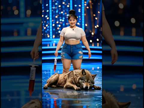 Touching Magical Dance of Beautiful Woman and Skinny Wolf | Unexpected Ending!