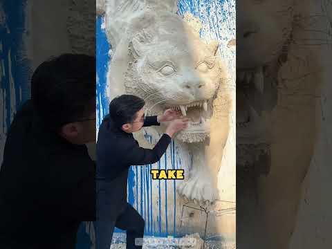 This Man Transforms a Wall into 3D Jungle! 😱🐯