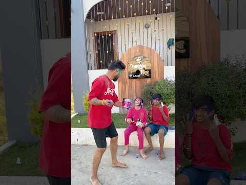 Happy Holi 😂🥳 #comedy #papakipariya #funny #youtubeshorts #happyholi #golu008