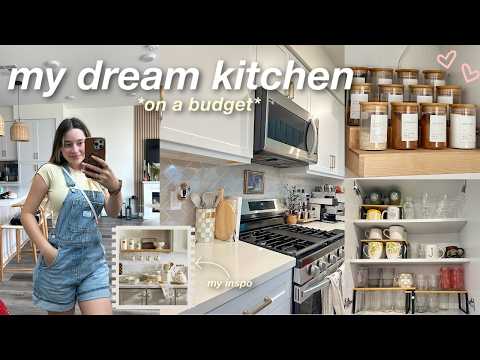 AESTHETIC KITCHEN MAKEOVER +TOUR 💌 new hardware, decluttering/organizing, homegoods finds