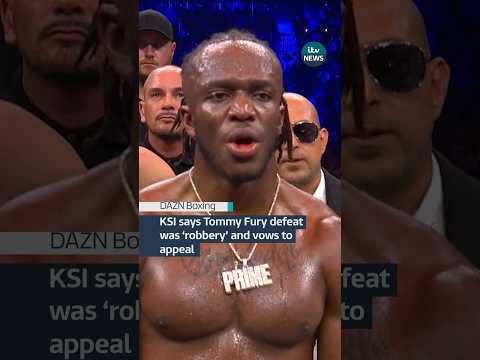 KSI says Fury defeat was ‘robbery’ #itvnews #news #ksi #tommyfury