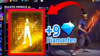 CON +9💎DIAMANTES EMOTE CRONICA DE LA ESPADA en free fire - ruleta mágica 2025.