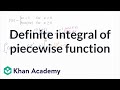 Definite Integral of a Piecewise Function